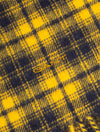 Plaid Check Woven Scarf Dark Mustard Yellow