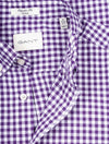 Regular Fit Poplin Gingham Shirt Pansy Purple