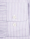 Regular Fit Oxford Banker Stripe Shirt Lilac