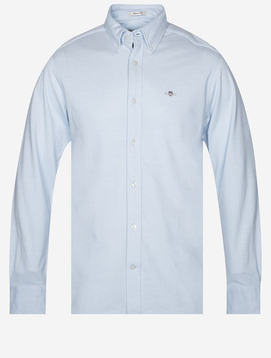 GANT Regular Fit Jersey Piqué  Shirt Capri Blue