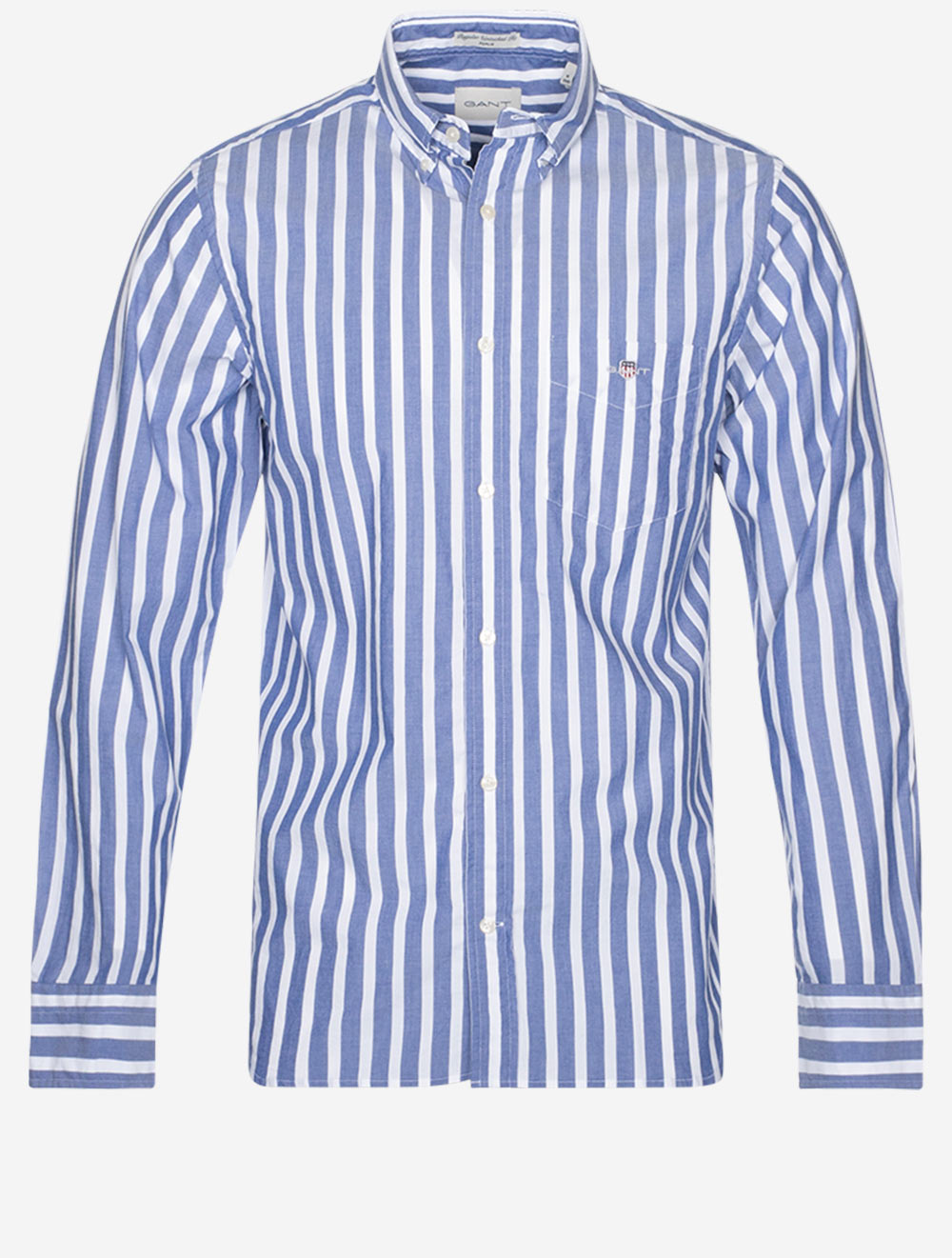 Linen & Cotton Gant REG COTTON LINEN STRIPE SS SHIRT SU | A Pants Men