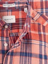 Regular Linen Madras Short Sleeve Shirt Peachy Pink