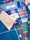 Regualr Indian Madras Short Sleeve Shirt Rich Blue
