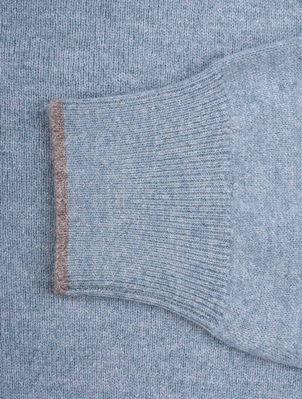Half Zip Wool & Cashmere Blue