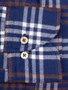 Fitted Check Shirt-Navy