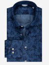 Floral Denim Shirt Navy