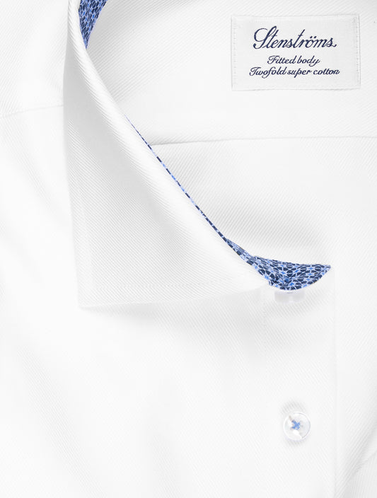 Contrast Twill Shirt White