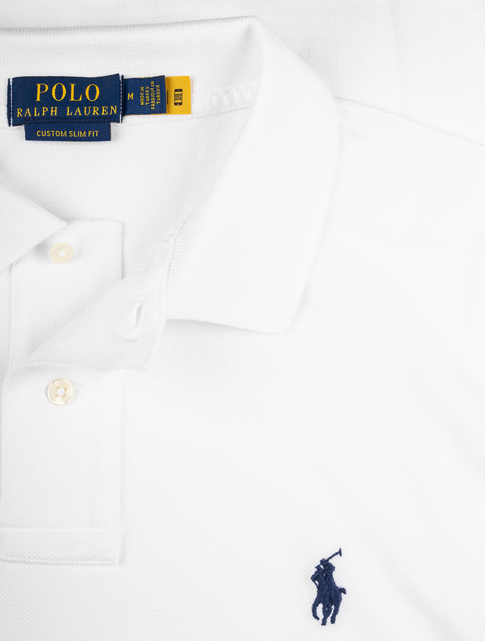 Custom Slim Fit Mesh Polo Shirt White