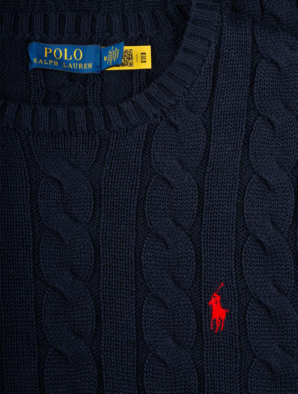 Cotton Cable Sweater Cruise Navy