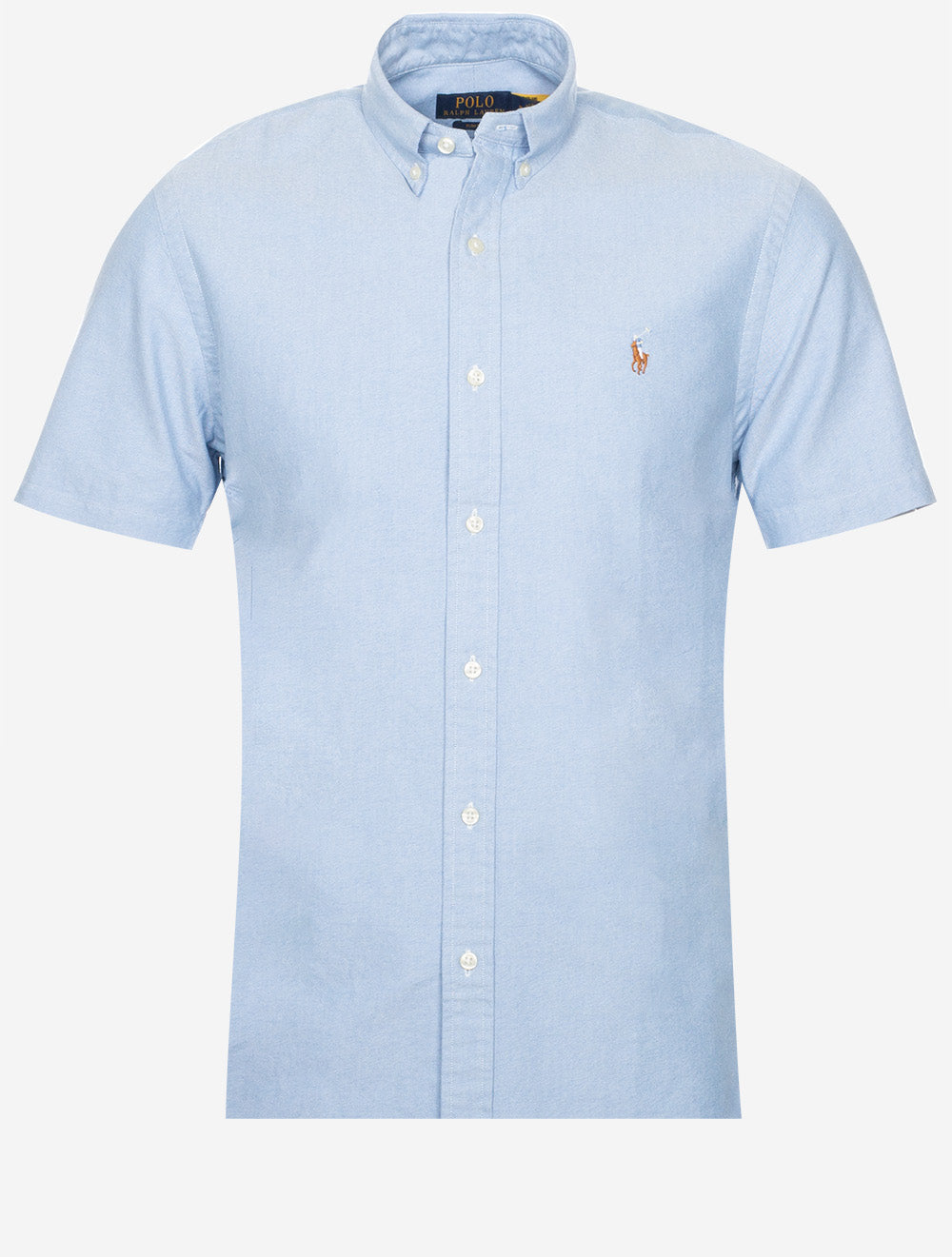 Slim Oxford Short Sleeve Shirt Blue