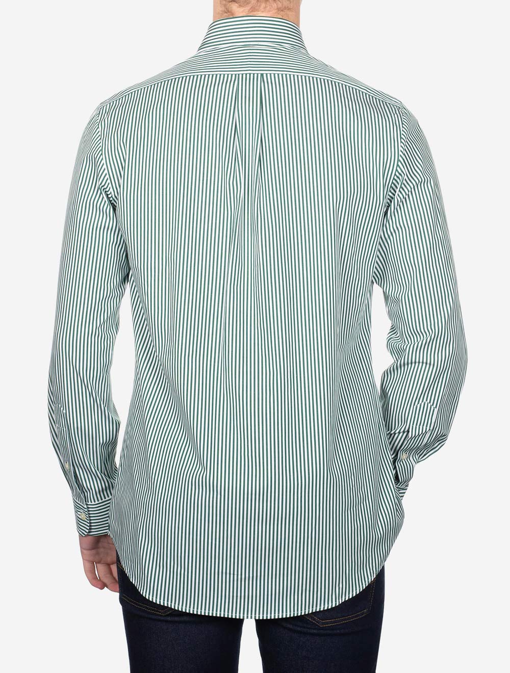 Poplin Stripe Buttondown Shirt Green