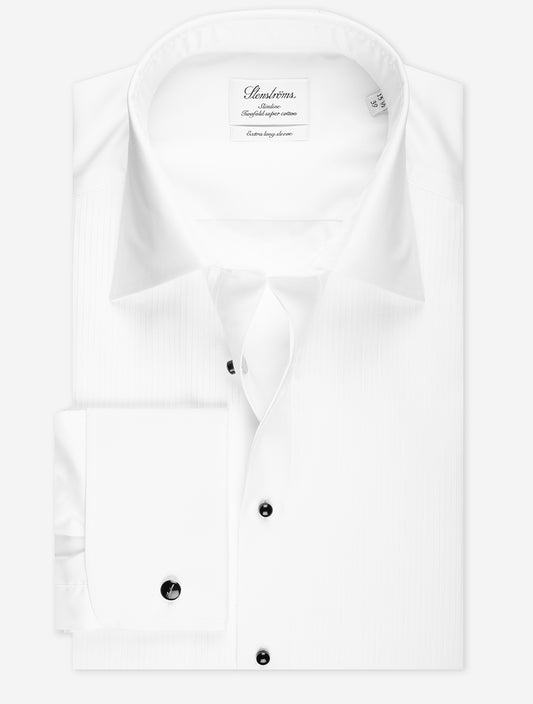 XL Sleeve Pleated Dress Shirt White