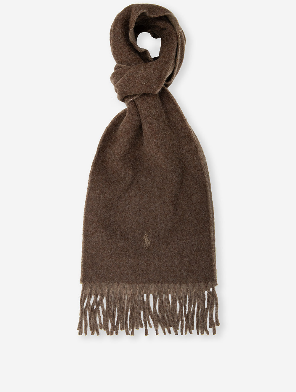 Ralph Lauren Reversible Wool Blend Scarf Chestnut Brown Men's
