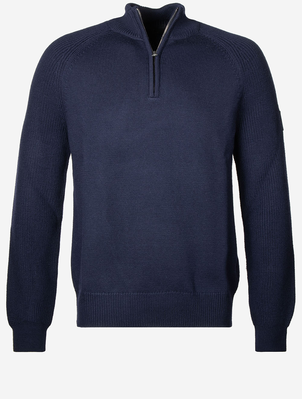 Belstaff Aspect Quarter Zip Jumper Dark Ink | Luxury Men's
