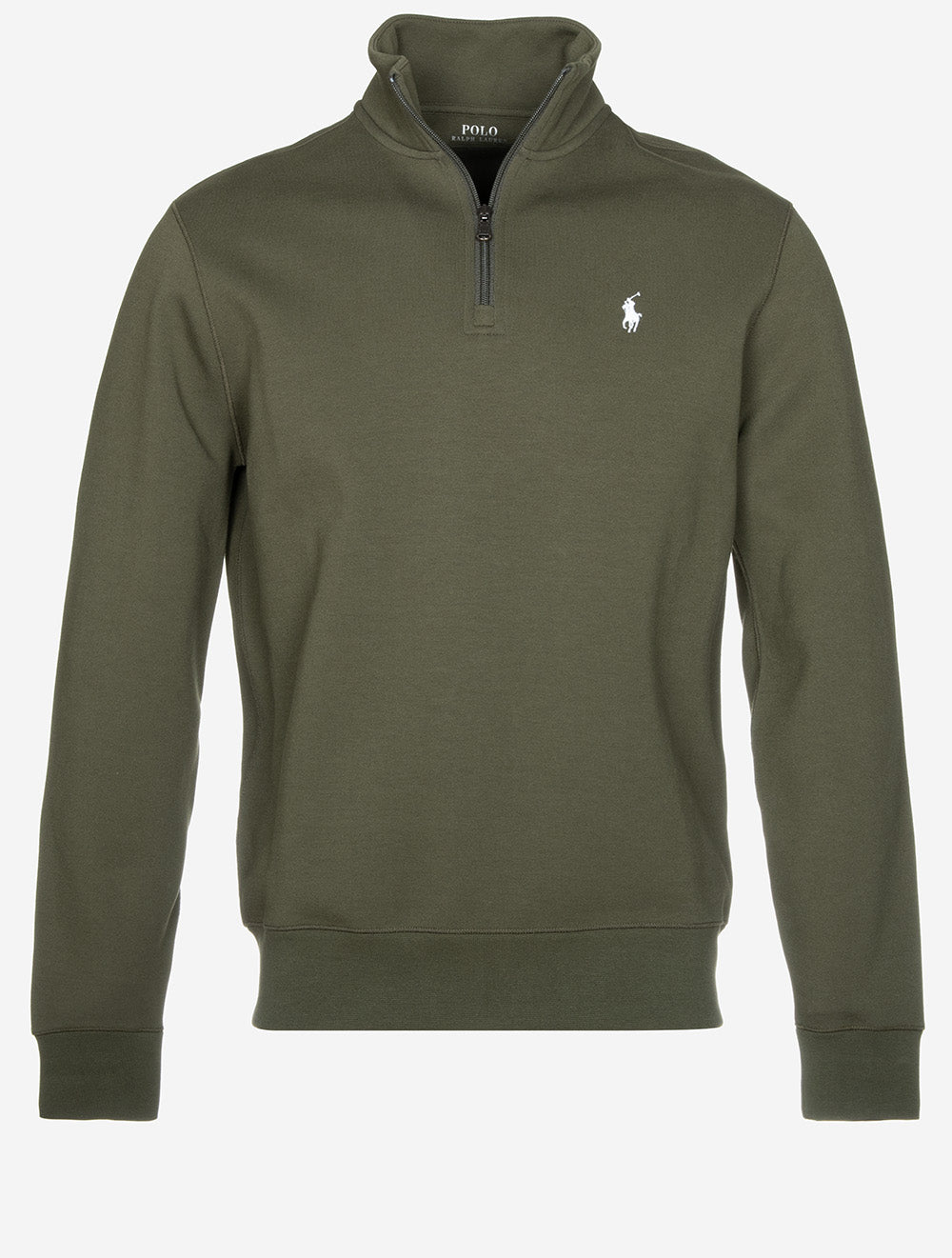 Ralph Lauren Double-Knit Quarter-Zip Pullover Green Men's
