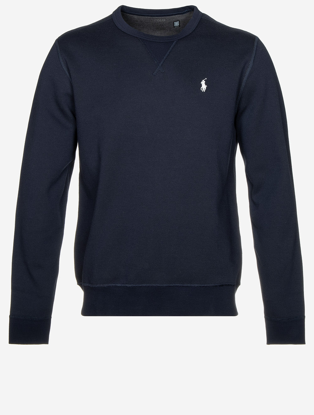 Ralph Lauren Double-Knit Crewneck Pullover Navy | Men's Knitwear