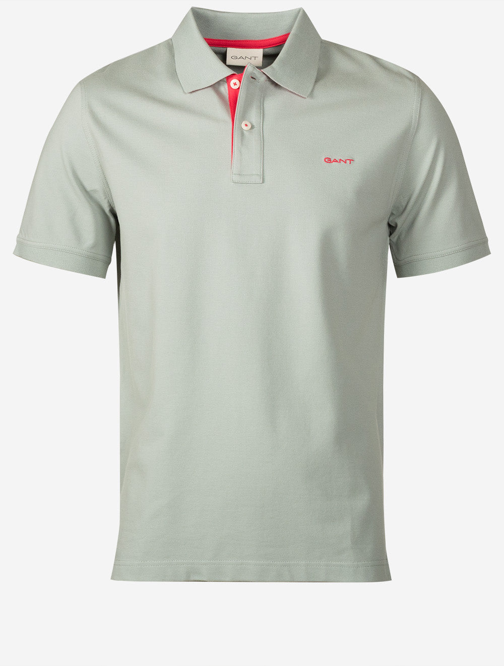 GANT Regular Contrast Piqué Short Sleeve Polo Shirt Ceramic Grey