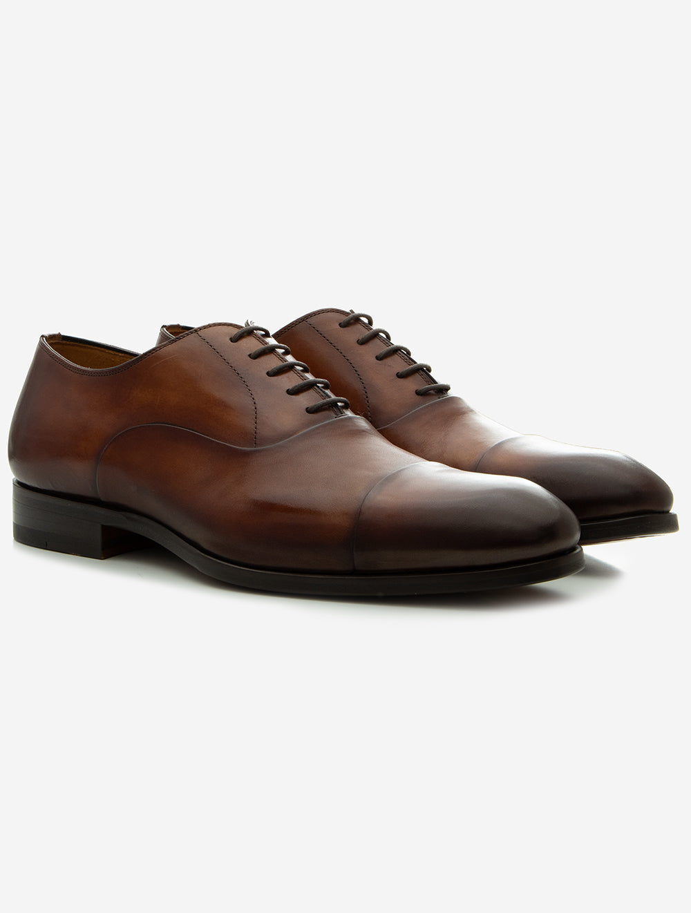 Magnanni Toe Cap Shoe Cognac Luxury Oxford Shoes at Louis