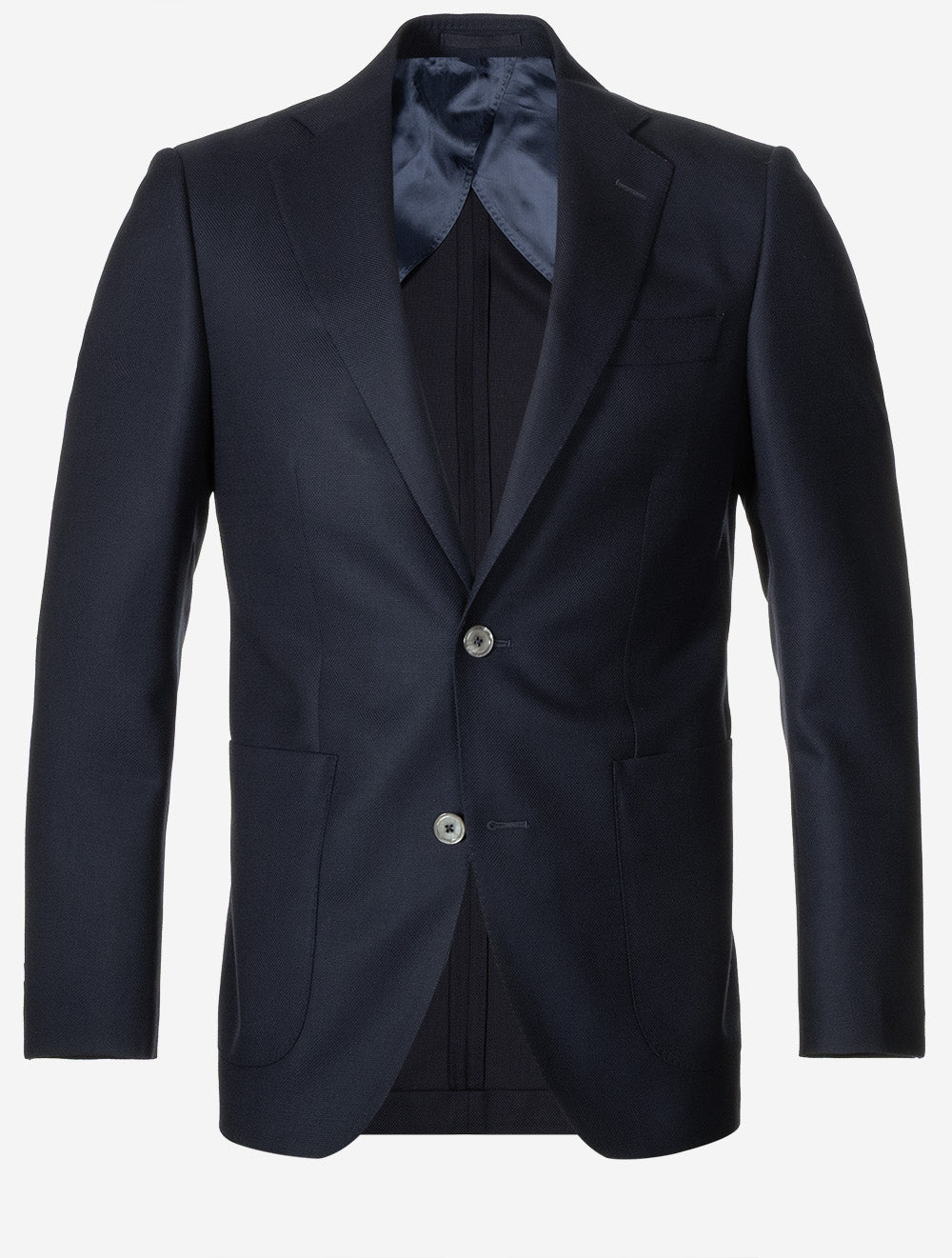 MARK & LONA ネイビー パデッドジャケット Classic Notch Lapel Jacket in Navy Hopsack Wool – Cad & The Dandy