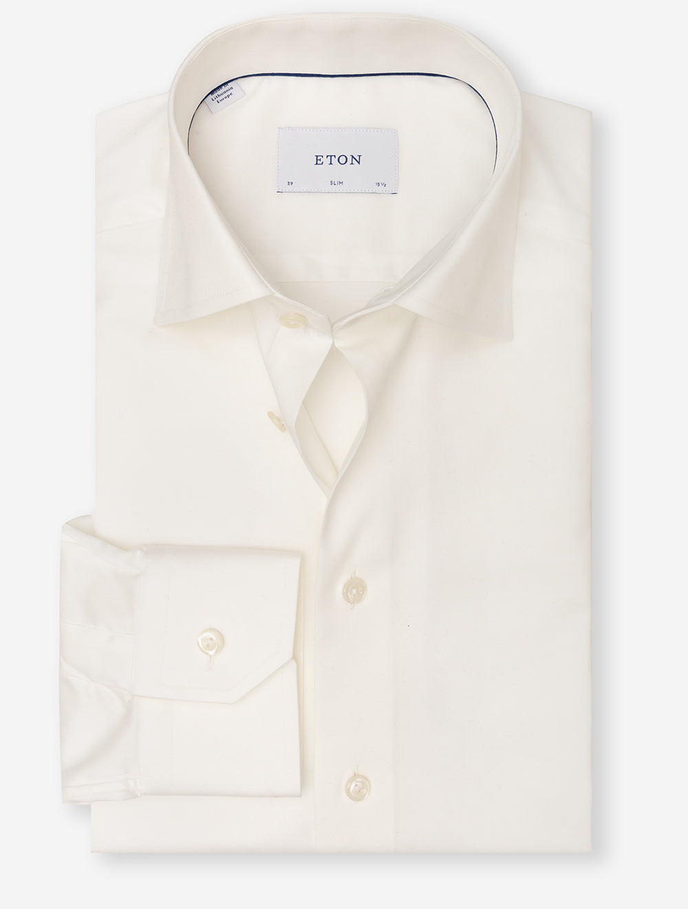 off white mens slim fit dress shirt Eton Slim Business Shirt Off White