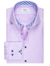 Floral Inlay Shirt Purple