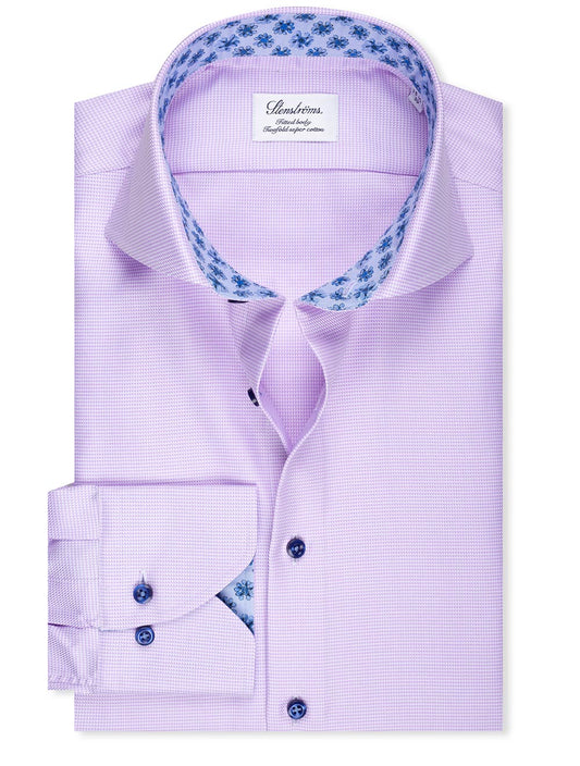 STENSTROMS Floral Inlay Shirt Purple