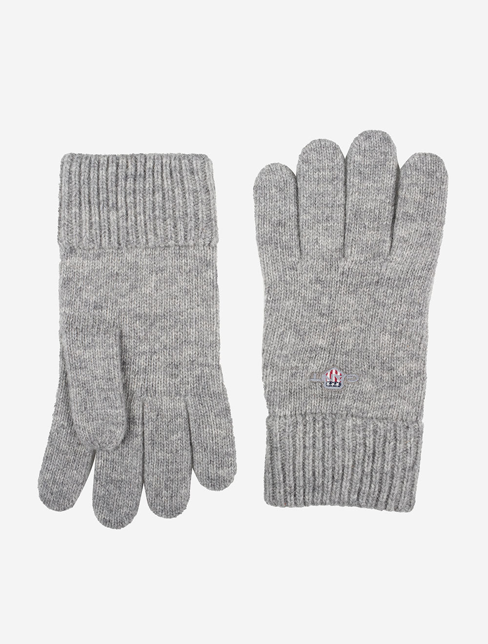 Gant Shield Wool Gloves Grey Melange Stylish Men's Gloves in