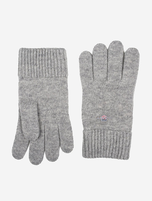 Shield Wool Gloves Grey Melange