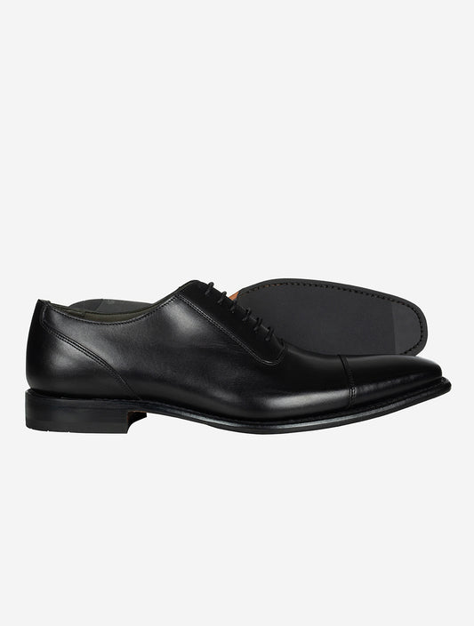 Larch Oxford Toe Cap Shoe Black