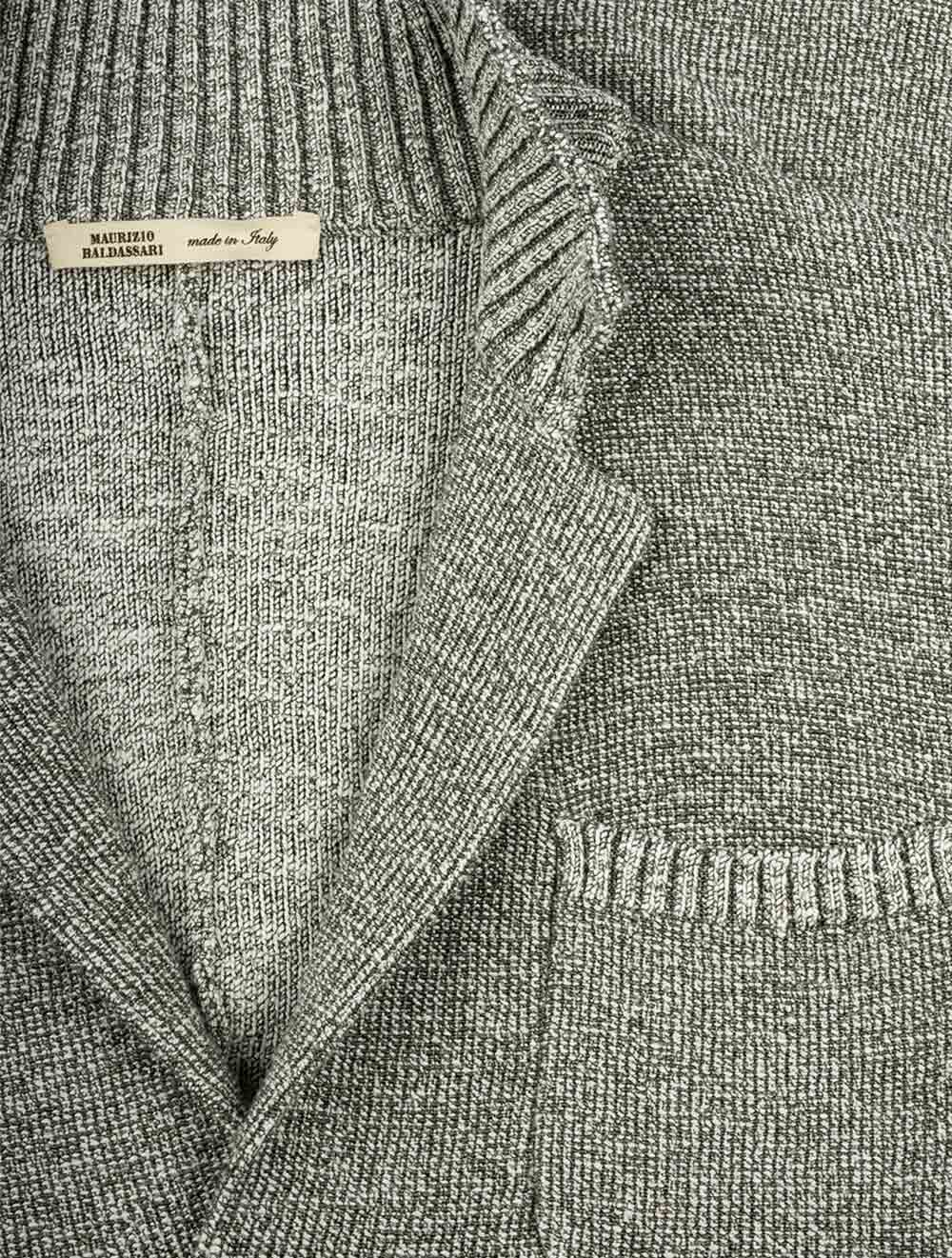 Knit Swacket With Rib Details Green