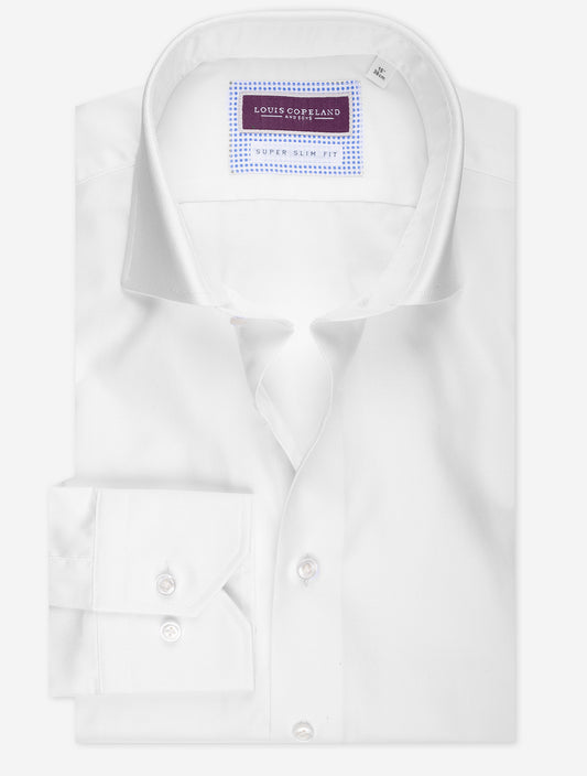 Pinpoint Super Slim Single Cuff Shirt White