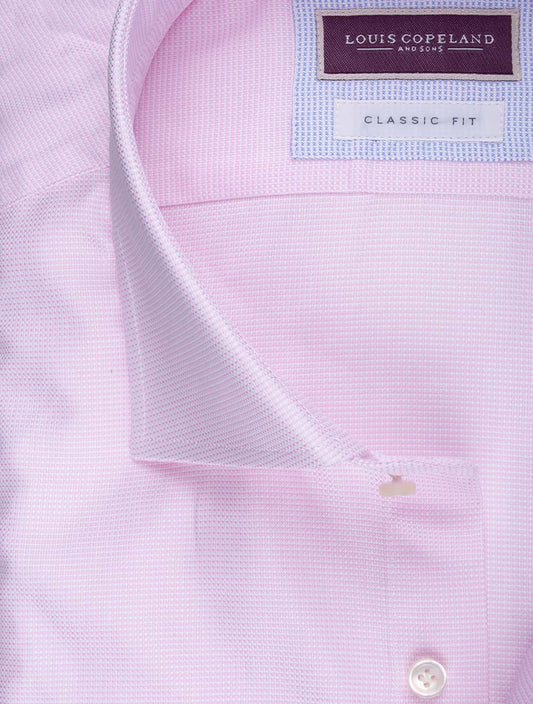 LOUIS COPELAND Classic Nailhead Shirt Pink