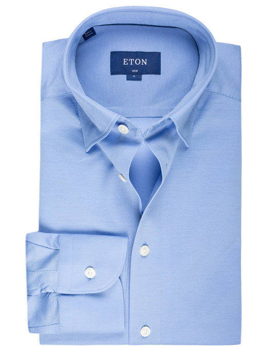  Eton Jersey Shirt Blue