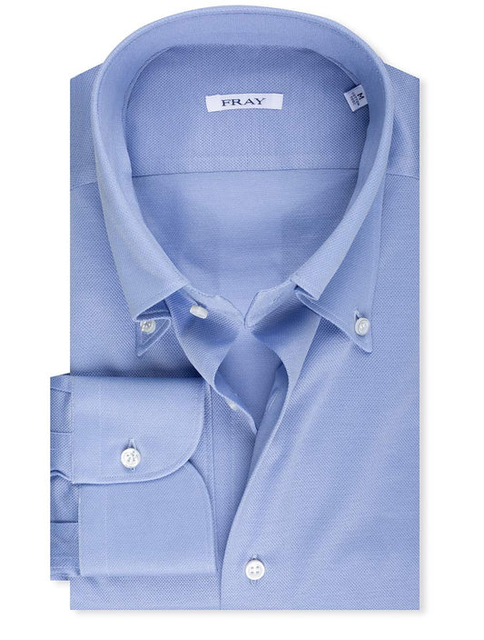 FRAY Pique Buttondown Shirt Blue
