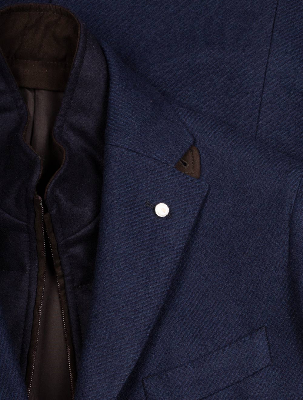 Lubiam Twill Overcoat With Insert Navy