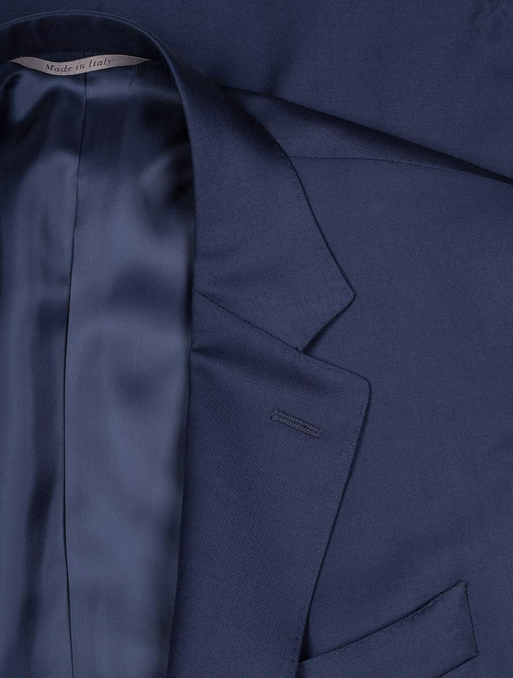 Canali Classic Suit Blue 2 Piece 2 Button Notch Lapel Soft Shoulder Flap Pockets 4