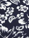 Floral Print Short Sleeve Pique Evening Blue