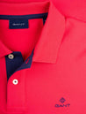 GANT Sunset Pink Contrast Collar Pique Short Sleeved Rugger 