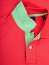 GANT Watermelon Pink Contrast Collar Pique Short Sleeved Rugger 