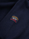 Paul And Shark Organic Cotton Half Zip Sweater With Iconic Badge Navy