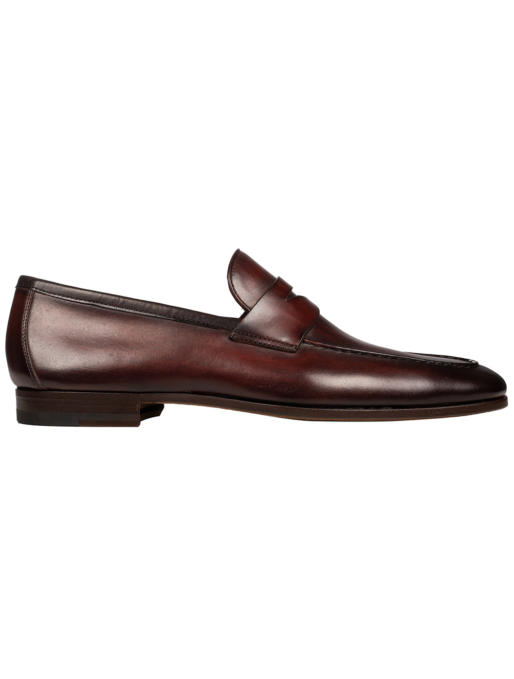 Leather Slip On Shoes Midbrown