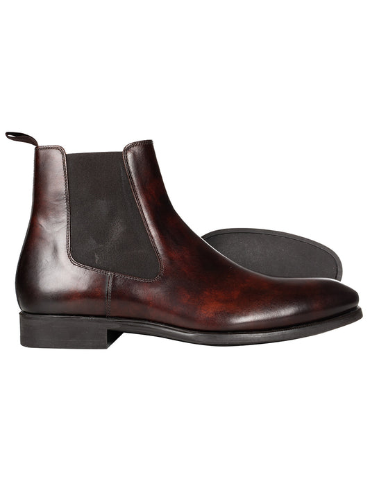 Leather Ankle Boot Marron