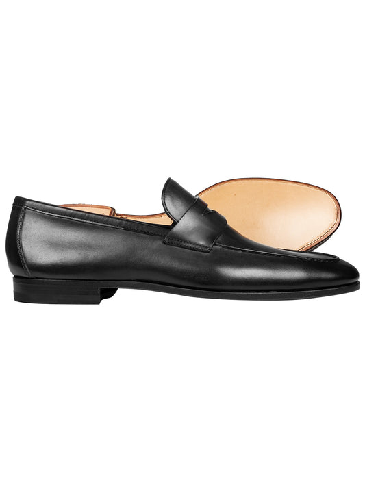 Leather Slip On Shoes Black