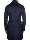 Herringbone Overcoat With Insert Navy