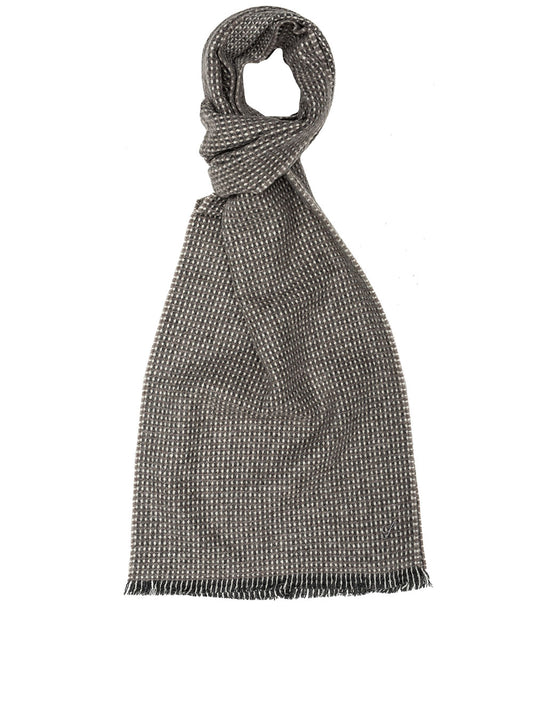 Stenstroms Wool Pattern Scarf Grey