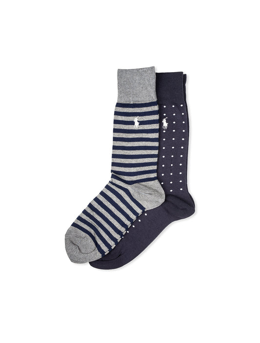 Dot Stripe 2 Pack Socks Multi