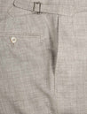 Louis Copeland Loro Piana Summertime Suit Beige 2 piece 2 button notch lapel soft shoulder flap pockets 5