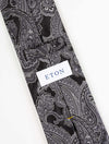 Jacquard Paisley Silk Tie Black
