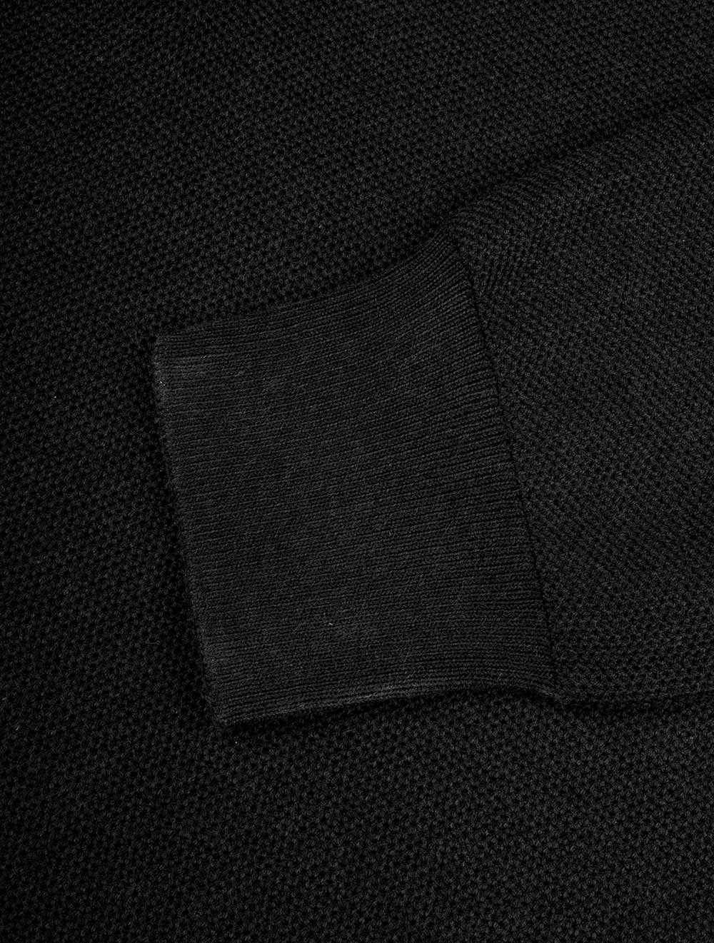 Pima Texture Halfzip Pullover Black