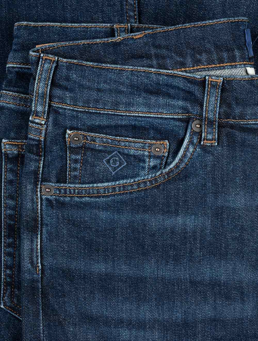 Arley Regular Fit Jeans Dark Blue Worn In